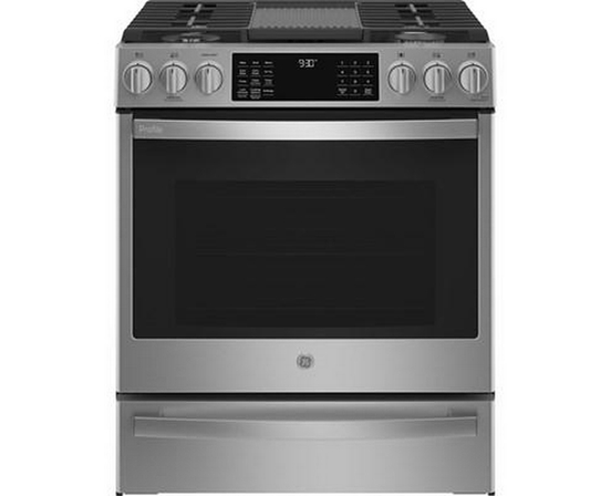 GE Profile 30-Inch Slide-In Gas Range With Wi-Fi Connect - PCGS930YPFS