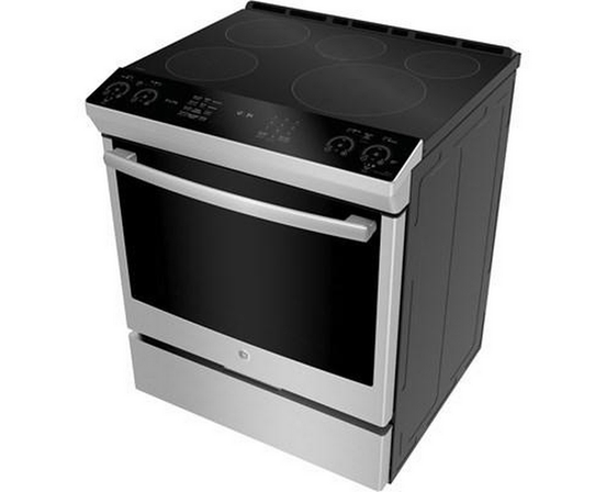 GE Profile 30-Inch Slide-In Electric Induction Range With True European Convection Technology - PCHS920YMFS