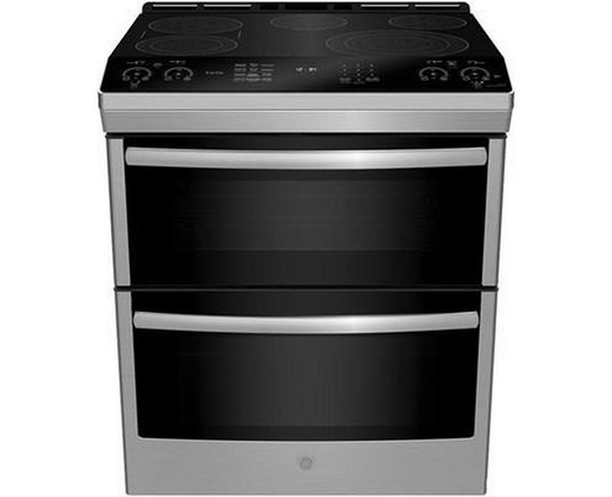 GE Profile 30-Inch Slide-In Electric Range With True European Convection Technology - PCS980YMFS