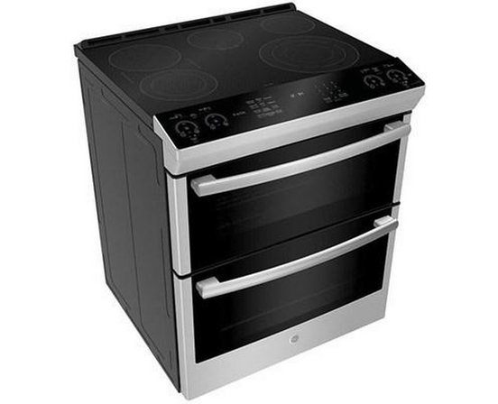 GE Profile 30-Inch Slide-In Electric Range With True European Convection Technology - PCS980YMFS