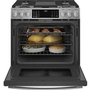 GE Profile 30-In Slide-In Dual Fuel Range With No Preheat Air Fry Technology - PC2S930YPFS