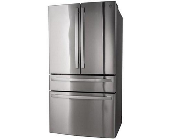 GE Profile 36-Inch, 28.7 Cu. Ft. French 4-Door Refrigerator With Dual-Dispense Autofill Pitcher - PGE29BYTFS