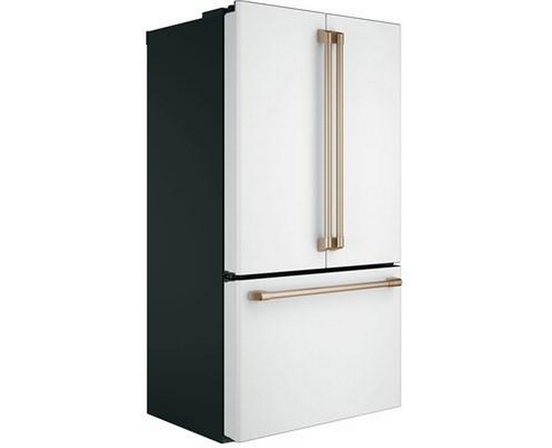 Café 36-Inch, 23.1 Cu.Ft. Counter-Depth French 3-Door Refrigerator With Wifi Connect - CWE23SP4MW2