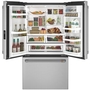 Café 36-Inch, 23.1 Cu.Ft. Counter-Depth French 3-Door Refrigerator With Wifi Connect - CWE23SP2MS1