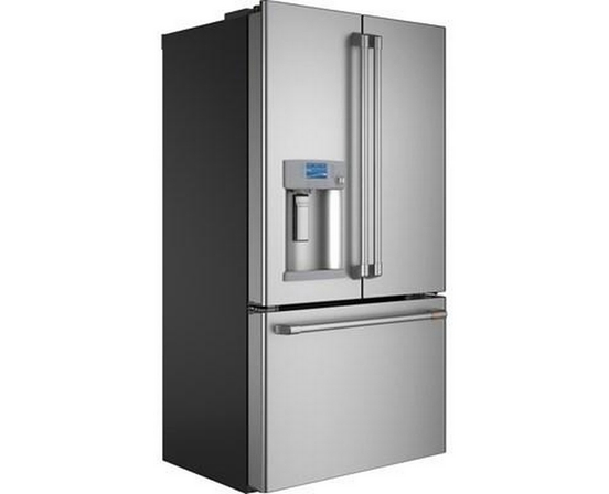 Café 36-Inch, 22.2 Cu.Ft. Counter-Depth French 3-Door Refrigerator With Hot Water Dispenser - CYE22TP2MS1