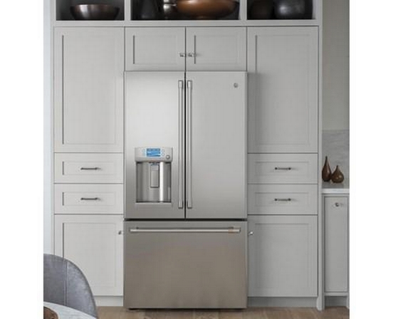 Café 36-Inch, 22.2 Cu.Ft. Counter-Depth French 3-Door Refrigerator With Hot Water Dispenser - CYE22TP2MS1