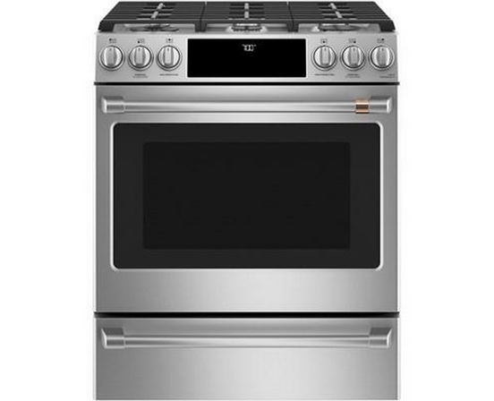 Café 30-Inch Slide-In Gas Range With Convection Technology - CCGS700P2MS1
