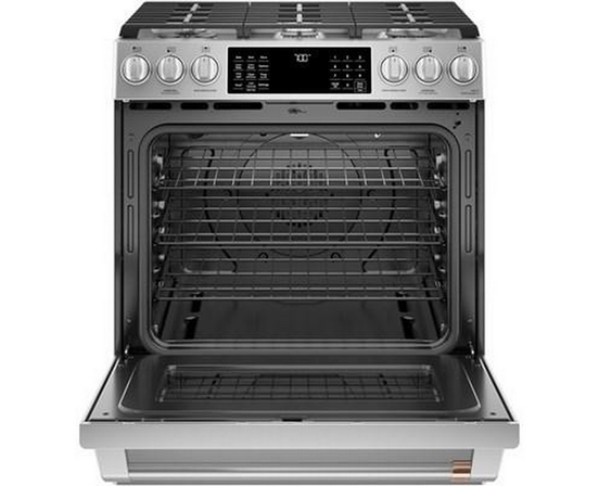 Café 30-Inch Slide-In Gas Range With Convection Technology - CCGS700P2MS1