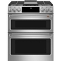 Café 30-Inch Slide-In Gas Double Oven Range With Convection Technology - CCGS750P2MS1