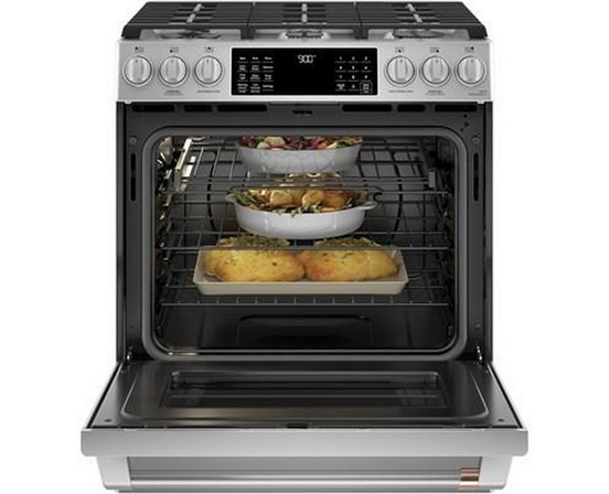 Café 30-Inch Slide-In Dual-Fuel Range With Convection Technology - CC2S900P2MS1