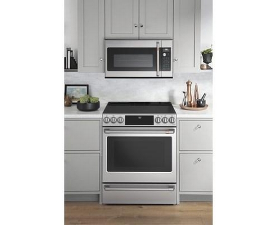 Café 30-Inch Slide-In Electric Range With Warming Drawer - CCES700P2MS1