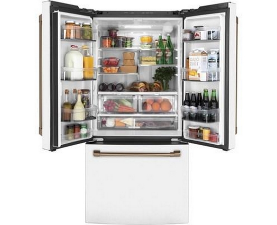 Café 33-Inch, 18.6 Cu. Ft. Counter-Depth French 3-Door Refrigerator - CWE19SP4NW2