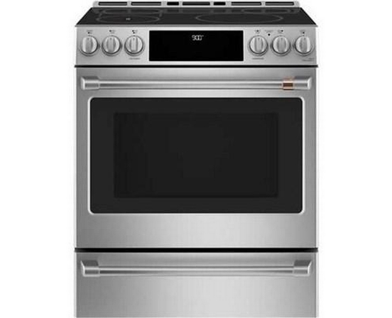 Café 30-Inch Slide-In Induction Range With Warming Drawer - CHS90XP2MS1
