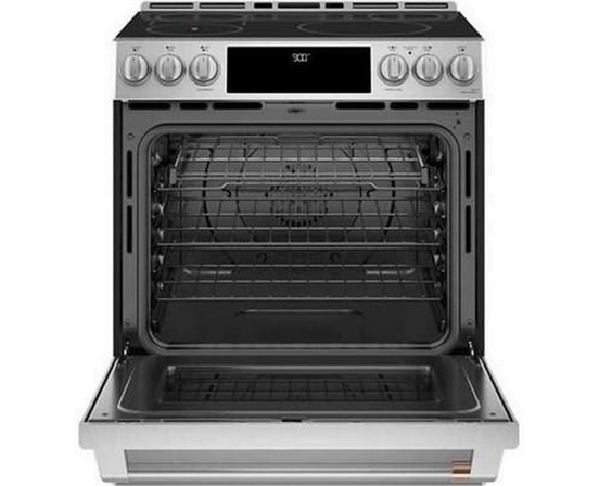 Café 30-Inch Slide-In Induction Range With Warming Drawer - CHS90XP2MS1