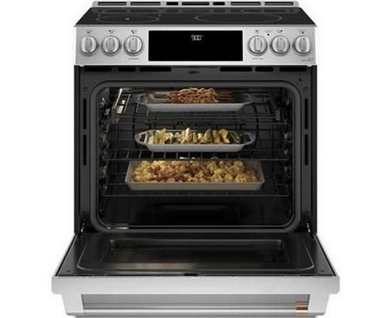 Café 30-Inch Slide-In Induction Range With Warming Drawer - CHS90XP2MS1