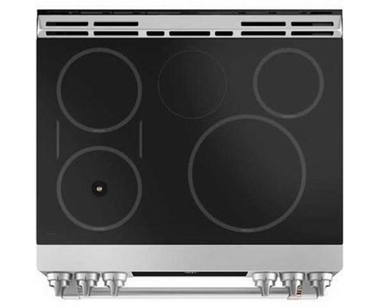 Café 30-Inch Slide-In Induction Range With Warming Drawer - CHS90XP2MS1