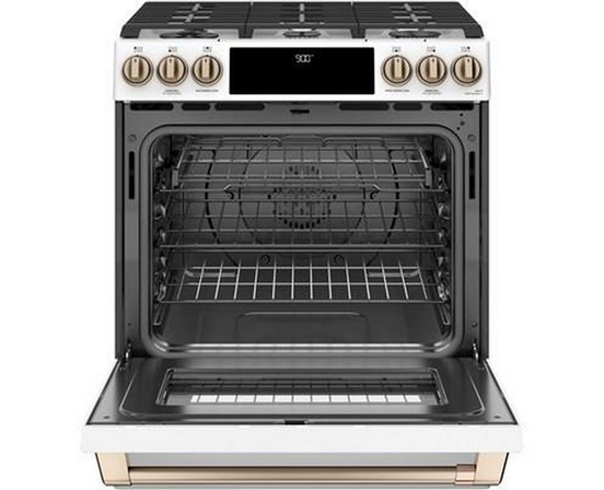 Café 30-Inch Slide-In Dual Fuel Range With Warming Drawer - CC2S900P4MW2