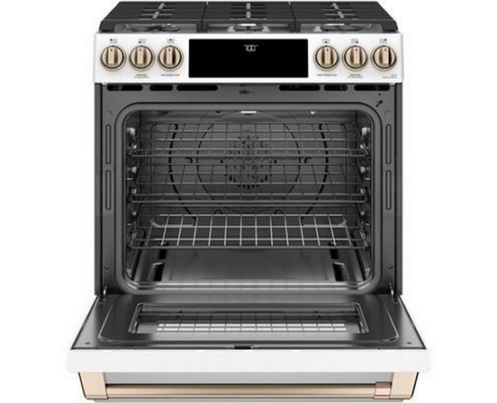 Café 30-Inch Slide-In Gas Range With Convection Technology - CCGS700P4MW2