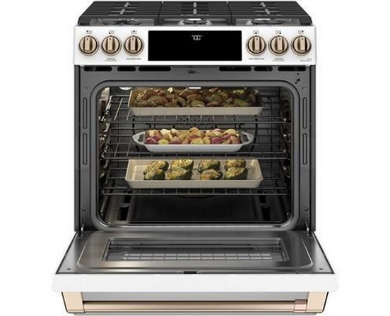 Café 30-Inch Slide-In Gas Range With Convection Technology - CCGS700P4MW2