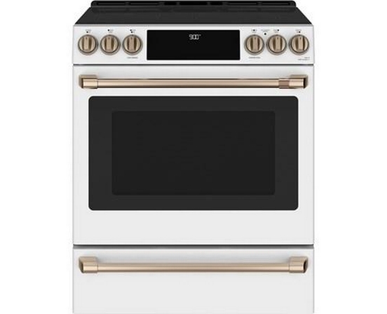 Café 30-Inch Slide-In Induction Range With Warming Drawer - CCHS900P4MW2