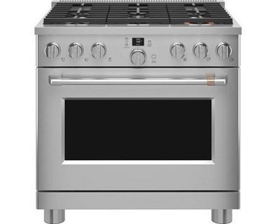 Café 36-Inch Freestanding Dual-Fuel Range With 6 Burners - C2Y366P2TS1