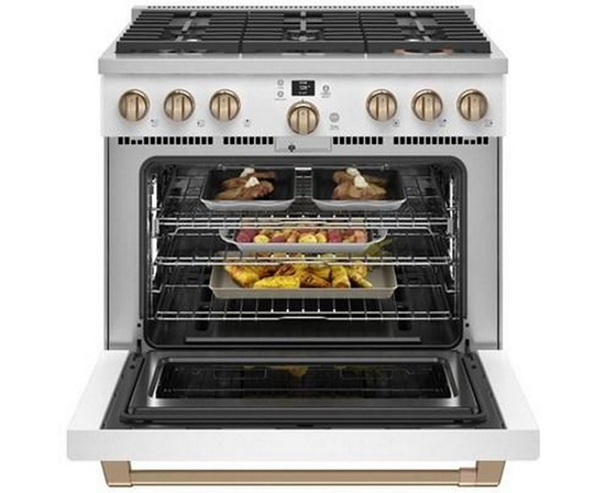 Café 36-Inch Freestanding Gas Range With Wi-Fi Connect - CGY366P4TW2