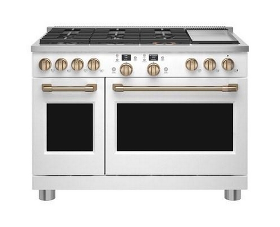Café 48-Inch Freestanding Dual-Fuel Range With 6 Burners And Griddle - C2Y486P4TW2