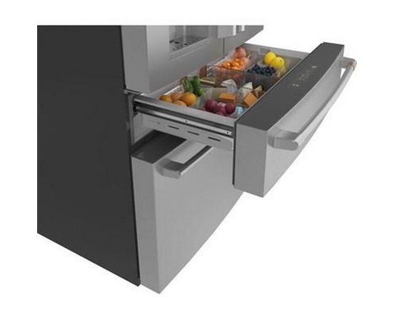 Café 36-Inch, 22.3 Cu.Ft. Counter-Depth French 4-Door Refrigerator With Wi-Fi - CXE22DP2PS1