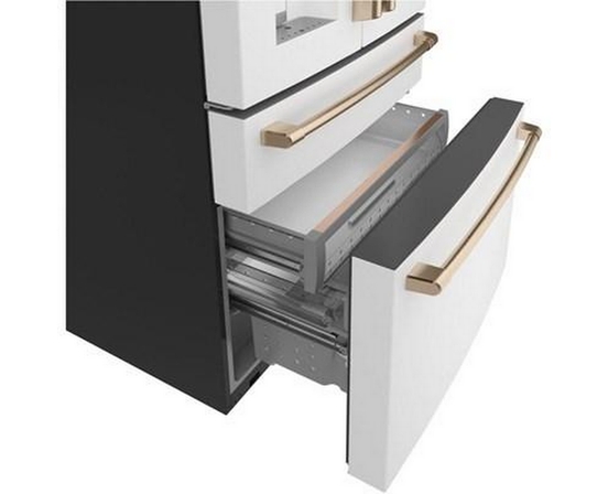 Café 36-Inch, 22.3 Cu.Ft. Counter-Depth French 4-Door Refrigerator With Wi-Fi - CXE22DP4PW2