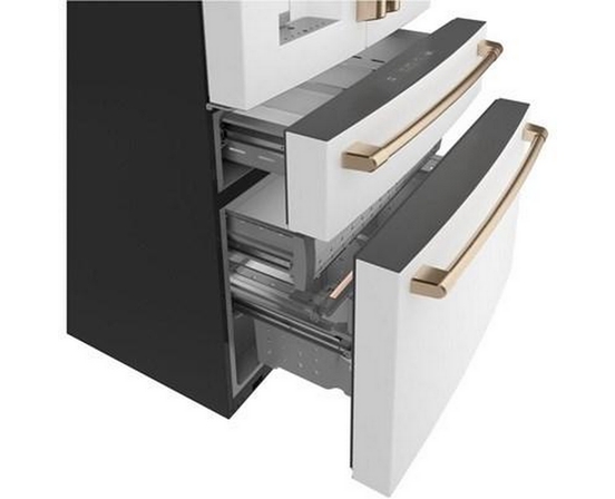 Café 36-Inch, 22.3 Cu.Ft. Counter-Depth French 4-Door Refrigerator With Wi-Fi - CXE22DP4PW2