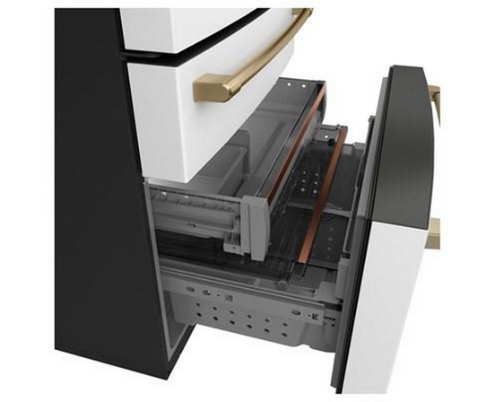 Café 36-Inch, 23.2 Cu. Ft. Smart Counter-Depth 4-Door French-Door Refrigerator - CJE23DP4WW2