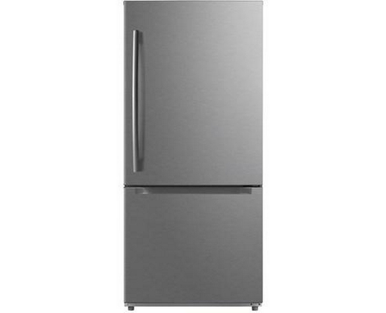 Moffat 30-Inch, 18.6 Cu.Ft. Freestanding Bottom Freezer Refrigerator With Led Lighting - MDE19DSNKSS