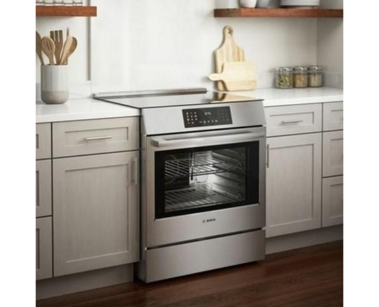 Bosch 30-Inch Slide-In Induction Range With Genuine European Convection - HII8057C
