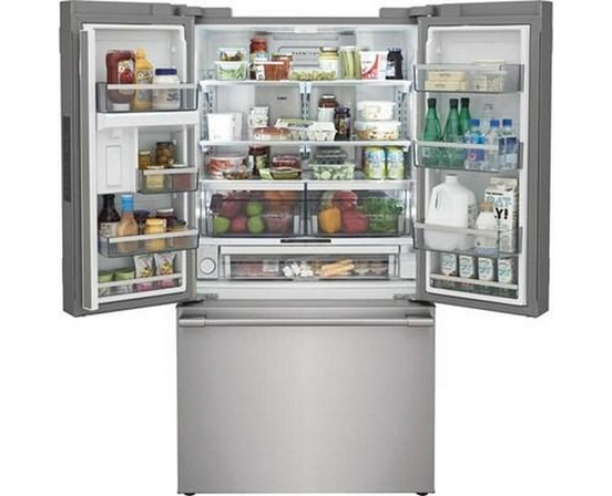 Frigidaire Professional 36-Inch, 23.3 Cu. Ft. Counter-Depth French 3-Door Refrigerator With Digital Display - PRFG2383AF