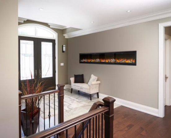 Built-in electric fireplace