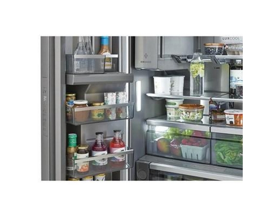 Electrolux 36-Inch, 22.6 Cu.Ft. Counter-Depth French 3-Door Refrigerator With External Water And Ice Dispensing System - ERFC2393AS