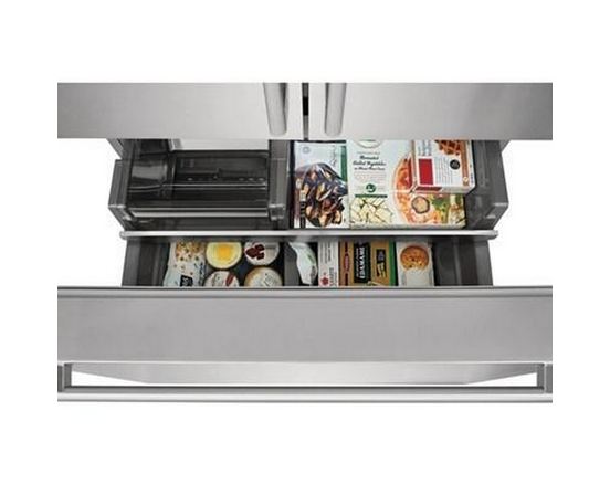 Electrolux 36-Inch, 22.6 Cu.Ft. Counter-Depth French 3-Door Refrigerator With External Water And Ice Dispensing System - ERFC2393AS