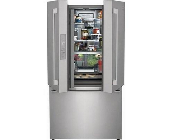 Electrolux 36-Inch, 22.6 Cu.Ft. Counter-Depth French 3-Door Refrigerator - ERFG2393AS