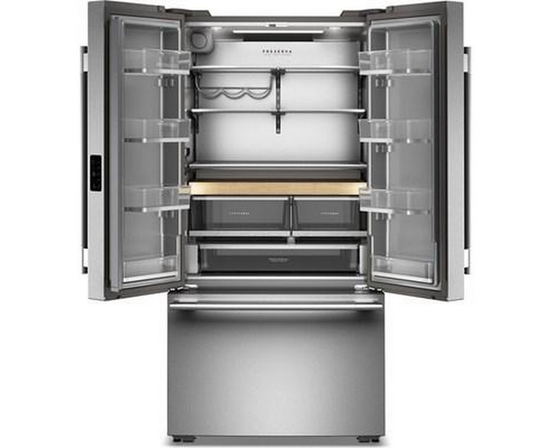 KitchenAid 36-Inch, 24.8 Cu. Ft. Counter-Depth French 3-Door Refrigerator With Internal Water Dispenser - KRFC336SPS