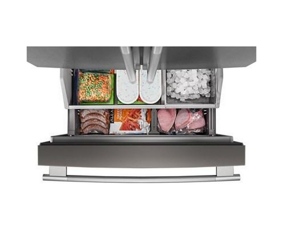 KitchenAid 36-Inch, 24.8 Cu. Ft. Counter-Depth French 3-Door Refrigerator With Internal Water Dispenser - KRFC336SPS