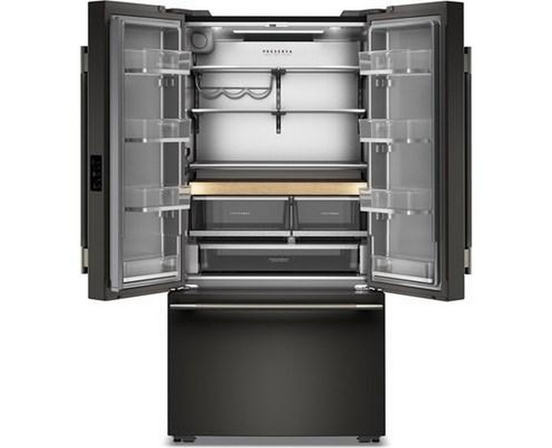 KitchenAid 36-Inch, 24.8 Cu. Ft. Counter-Depth French 3-Door Refrigerator With Internal Water Dispenser - KRFC336SBE