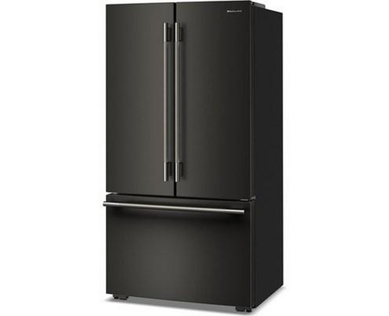 KitchenAid 36-Inch, 24.8 Cu. Ft. Counter-Depth French 3-Door Refrigerator With Internal Water Dispenser - KRFC336SBE