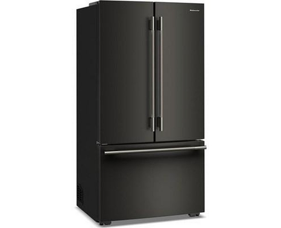 KitchenAid 36-Inch, 24.8 Cu. Ft. Counter-Depth French 3-Door Refrigerator With Internal Water Dispenser - KRFC336SBE