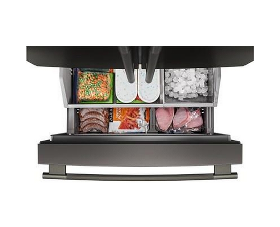 KitchenAid 36-Inch, 24.8 Cu. Ft. Counter-Depth French 3-Door Refrigerator With Internal Water Dispenser - KRFC336SBE