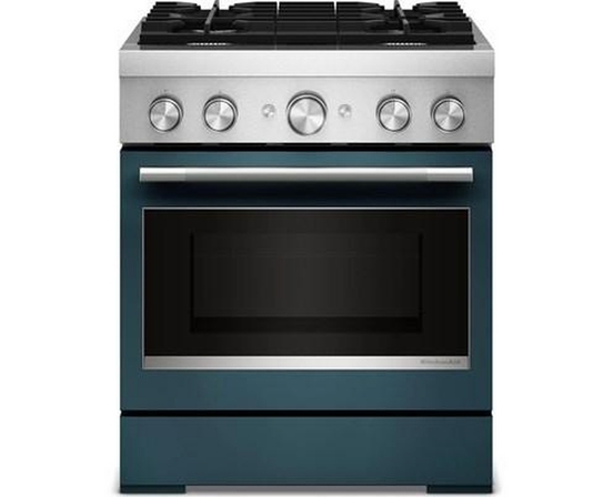 KitchenAid 30-Inch Freestanding Commercial-Style Dual-Fuel Range - KFDS930SAG