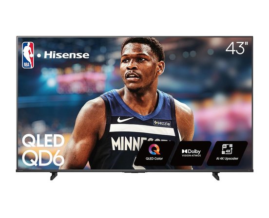 Hisense Téléviseur intelligent Class QD6 QLED 4K Fire de 43 pouces 43QD6QF