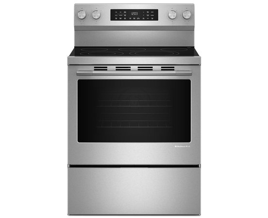KitchenAid 30-Inch Freestanding Electric Range With Convection Technology - YKFES330TPS