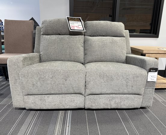 Fabric reclining loveseat
