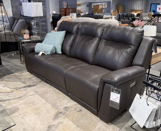 Combo leather reclining sofa and recliner