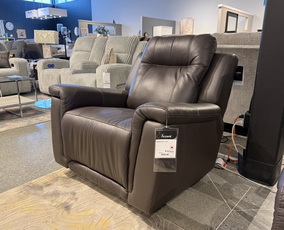 Combo leather reclining sofa and recliner